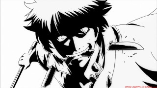 Man knife demon shoulder drawing - his hand and a demon free wallpaper