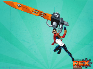 Cartoon man holding rocket ship - doc hammer free wallpaper