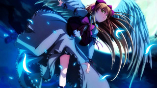 Girl cat angel demon fullmoon - a full moon free wallpaper