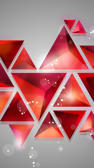 Red abstract background triangles bubbles - a place free wallpaper for mobile
