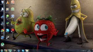 Computer cartoon character banana strawberry - strawberry free wallpaper