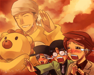 Renaissance group teddy bear evening - epic composition free wallpaper