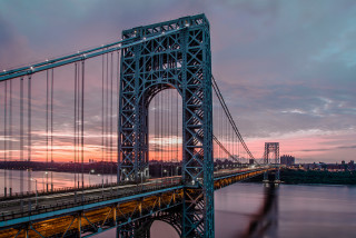 Bridge water sunset city distance - fitz henry lane free wallpaper