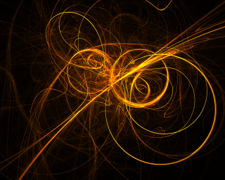 Yellow swirl dark sky light - light streak free wallpaper