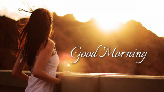 Woman standing sunshine good morning - a ledge free wallpaper