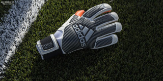 Soccer glove ball grass closeup - matte finish free wallpaper