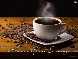 Coffee cup saucer beans steam - evening free wallpaper