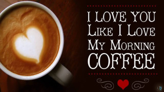 Coffee heart message i love - a message below free wallpaper