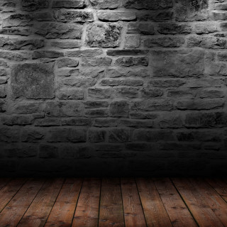 Dark room brick wall wooden - dark background free wallpaper for tablet