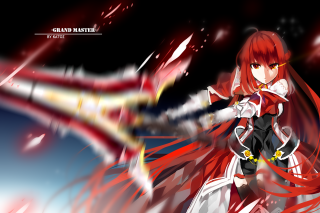 Anime girl red hair sword 3 - red hair and a sword free wallpaper