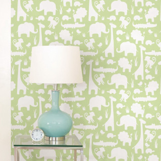 Lamp table elephants wall clock - a lamp free wallpaper