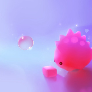 Pink toy bubble purple blue - a blue background free wallpaper for tablet