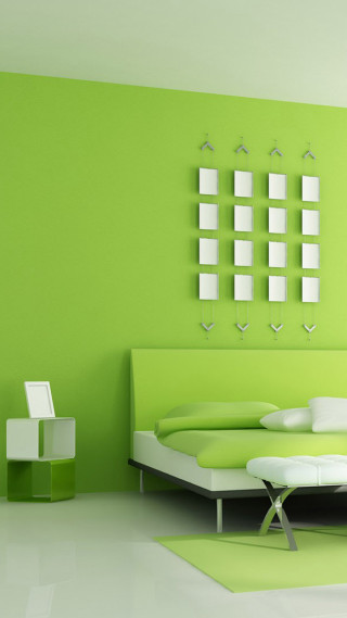 Green bedroom white bed mirror - a mirror free wallpaper for mobile
