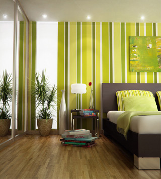 Bedroom nightstand painting green stripes - art green free wallpaper for tablet