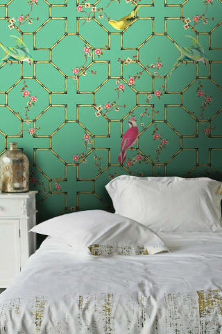 Bed white comforter green wallpaper 2 - a white comforter free wallpaper for mobile