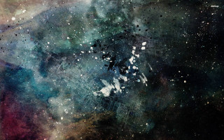 Starry dust filled space painting - star and dust free wallpaper