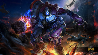 Robot standing rain gun hand - his hand and a gun free wallpaper for desktop