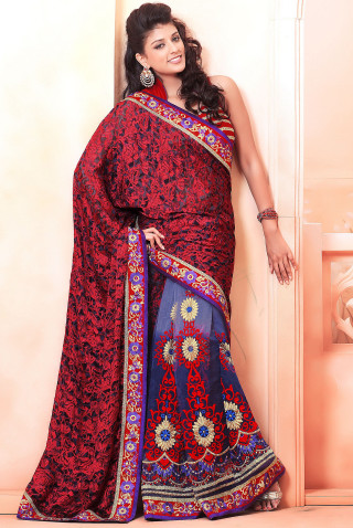 Woman red blue sari hands - sari free wallpaper