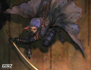 Woman sword cape flying chains - chain free wallpaper