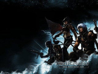 People cloud sky swords flag - top of a cloud free wallpaper