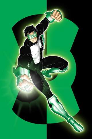 Green lantern flying hands up - a green lantern free wallpaper