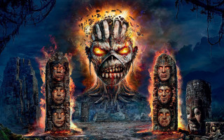 Demonic face people heads fireball - demonic free wallpaper
