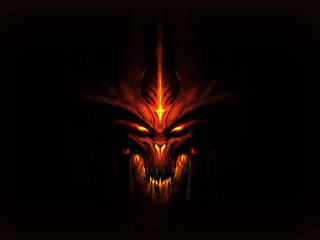 Demonic face glowing eyes glowing - in the dark free wallpaper