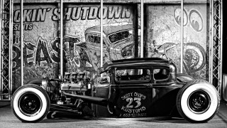 Black white car graffiti wall - graffiti free wallpaper
