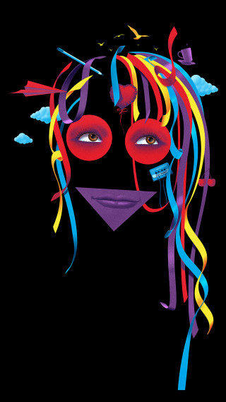 Woman long hair red eyes 4 - chiho aoshima free wallpaper for mobile