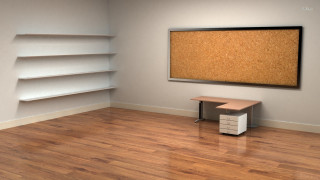 Room cork board desk wooden 2 - unreal engine 5 quality free wallpaper