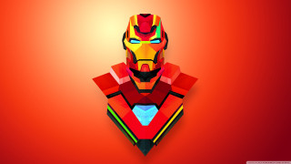 Robot red background yellow background - image of a robot free wallpaper