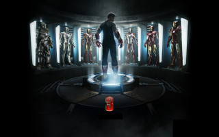 Man iron suits room standing - unreal free wallpaper