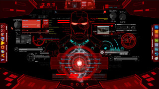 Futuristic red suit red light - a red suit free wallpaper