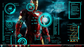 Iron man computer screen character - a computer screen free wallpaper for desktop
