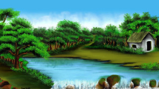 House river dog foreground background - metaphysical free wallpaper for desktop