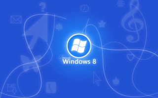 Blue background logo music notes - the window 8 logo free wallpaper