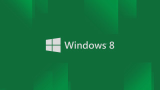 Green background windows8 logo white 2 - 8 k free wallpaper
