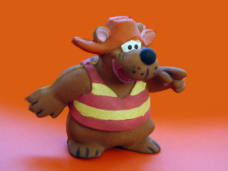 Toy bear hat striped shirt - free dogs wallpaper