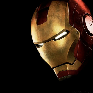 Ironman mask closeup black background - a light shining free wallpaper for tablet