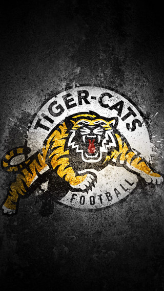 Tiger logo football black background - realism free wallpaper for mobile