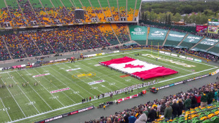 Canadian flag football game stadium - the field free wallpaper