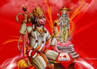Hindu god sitting table red - a painting of a hindu god free wallpaper