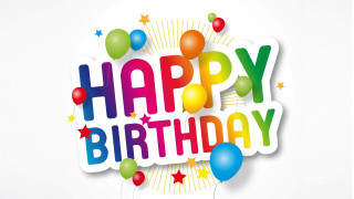 Happy birthday card balloons stars - the word happy birthday free wallpaper