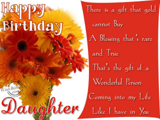 Bouquet happy birthday message daughter - card free wallpaper