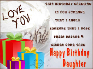 Birthday cake presents happy daughter - a birthday card free wallpaper