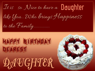 Birthday card cake happy daughter - a birthday card free wallpaper