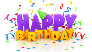 Happy birthday confetti streamers party - a happy birthday message free wallpaper