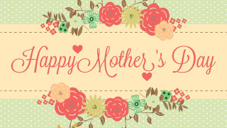 Mothers day card flowers hearts 2 - a pink border free wallpaper