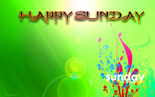Happy sunday paint splash red - bold free wallpaper