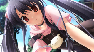 Girl long black hair pink 4 - aguri uchida free wallpaper